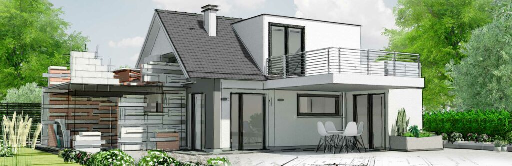 dessin maison surelever maison